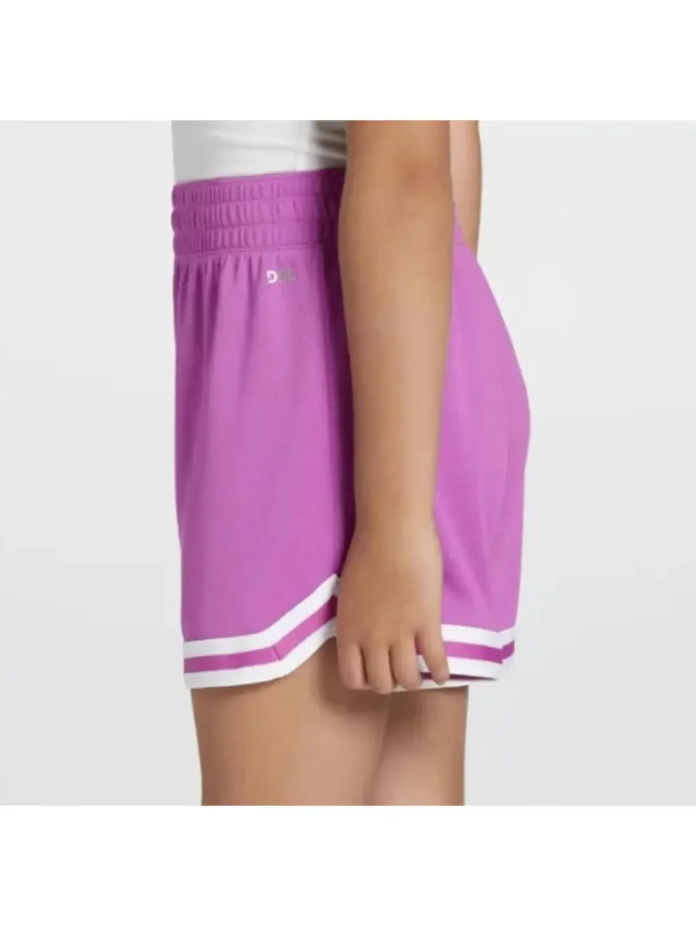 (C57) DICK'S Sporting Goods Girls L Mid-Rise Mesh Athletic Shorts Magenta Sky